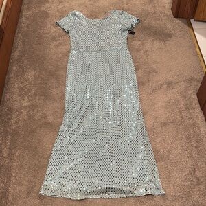 Leslie Fay Elegant Sequin Maxi Dress SIZE 14